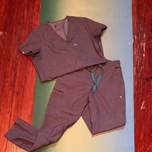Figs Charcoal Gray Scrub set size XXS